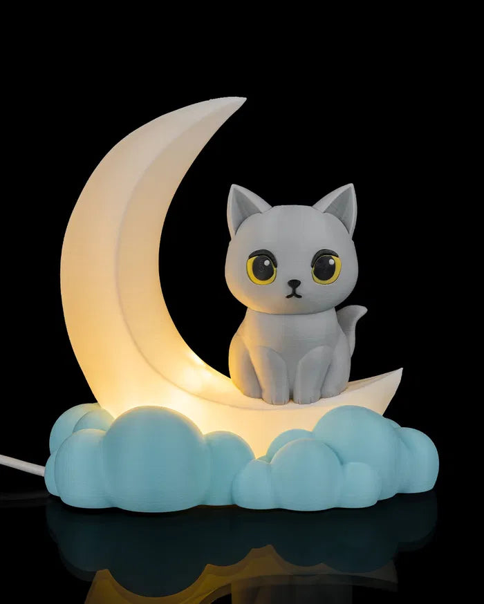 Lampe Chat Lune 3D