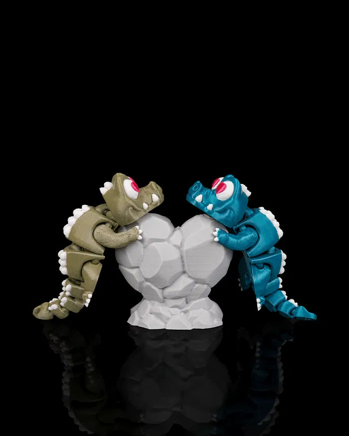 Porte-clés Couple Crocodiles – Chomp Mates (Duo Magnétique avec Support)