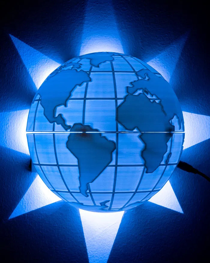 Globe Lumineux Exploration – Lampe Murale 3D