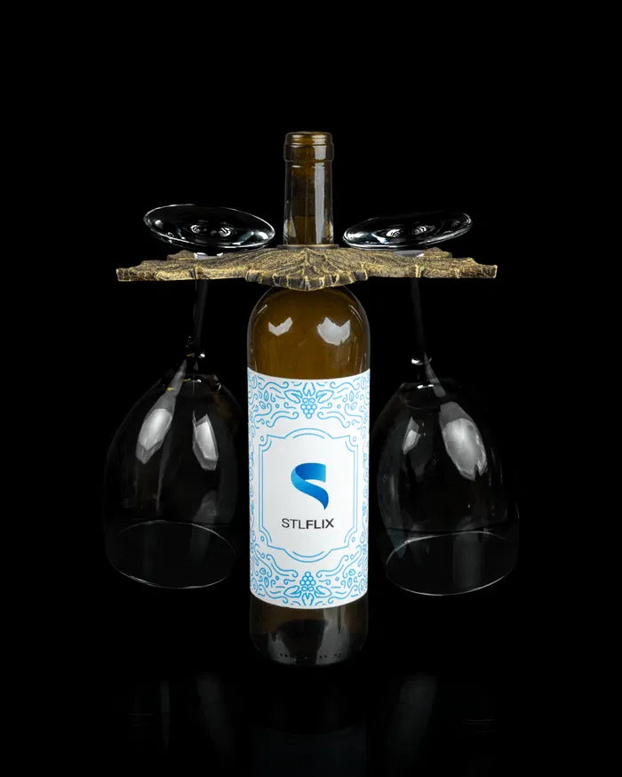 Support à verres et bouteille – Design raisin