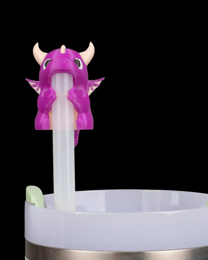 Embout de paille décoratif Dragon avec pendentif – Thirst Slayer