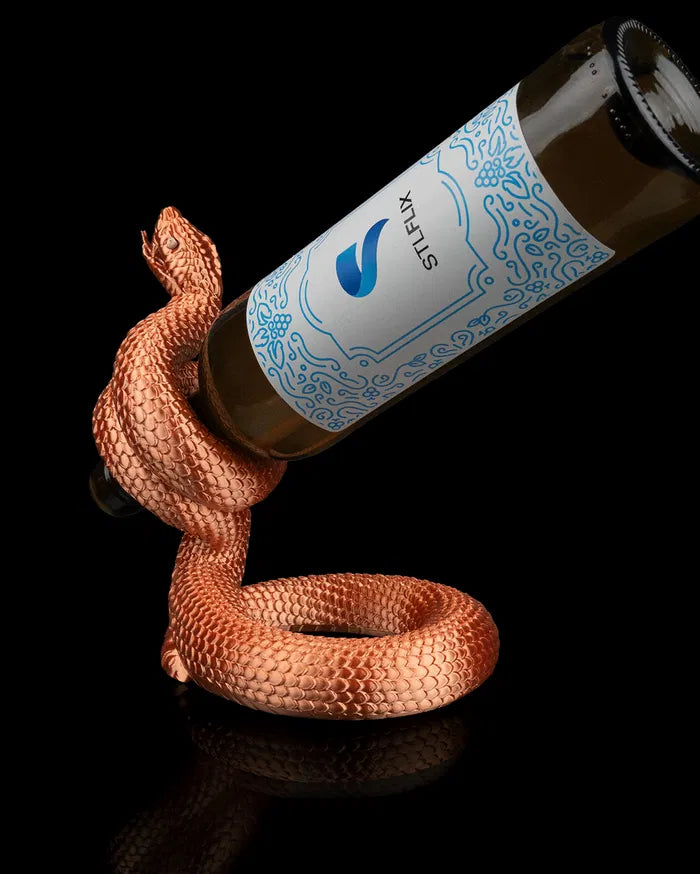 Support de bouteille de vin – Serpent