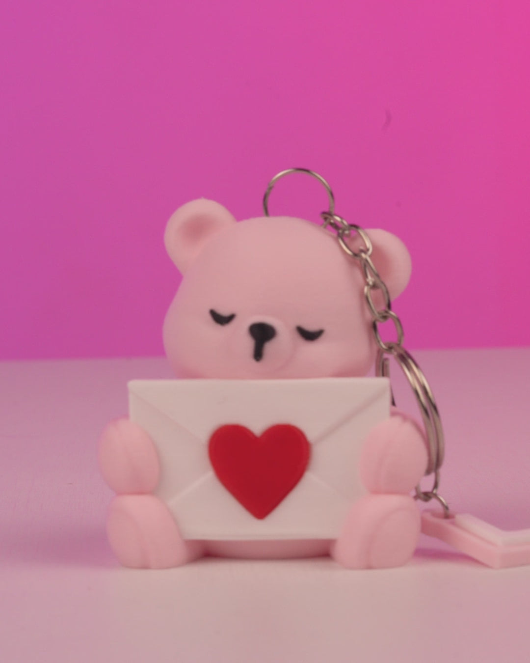 Ourson Lettre d’Amour – Porte-clé Saint-Valentin