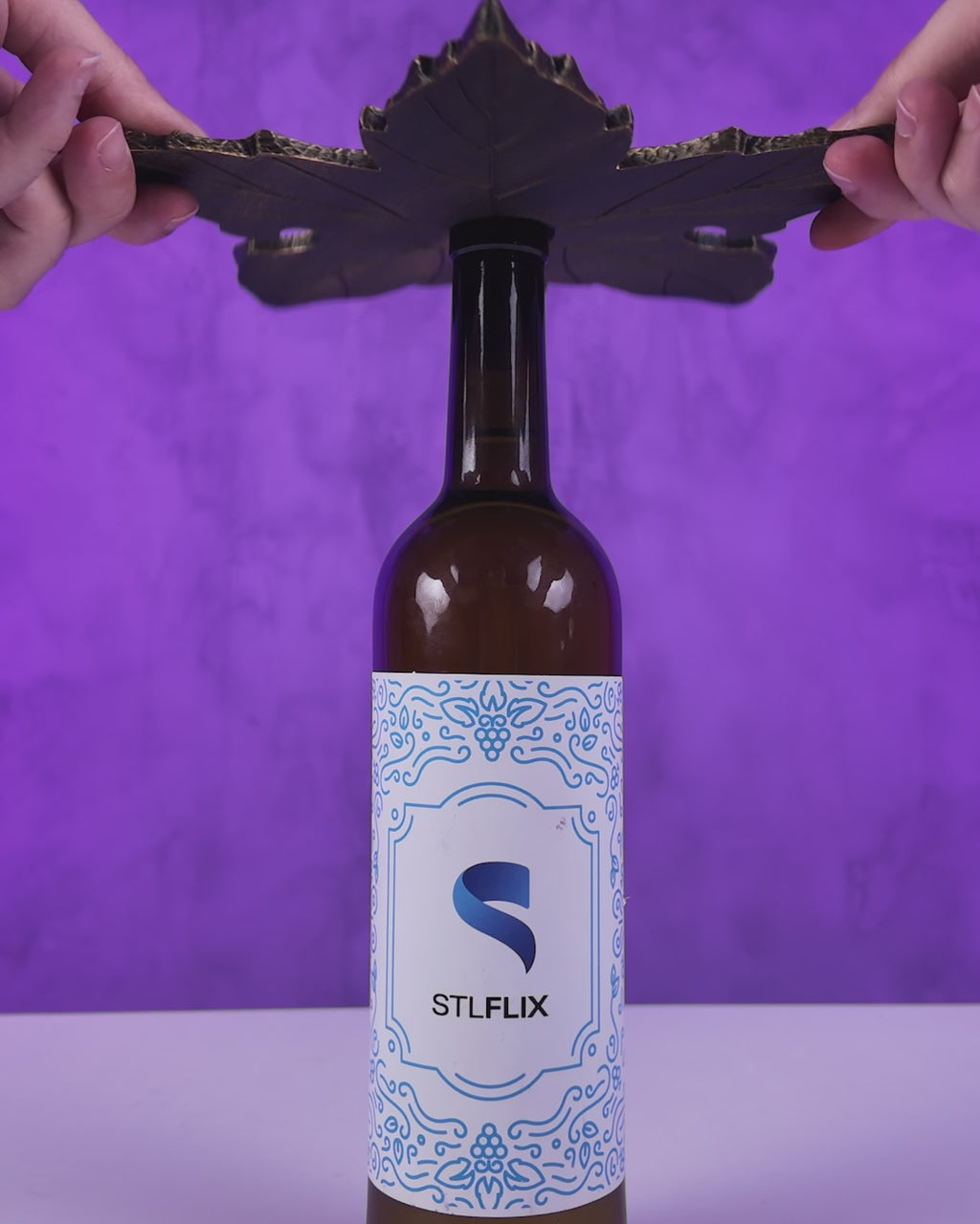 Support à verres et bouteille – Design raisin