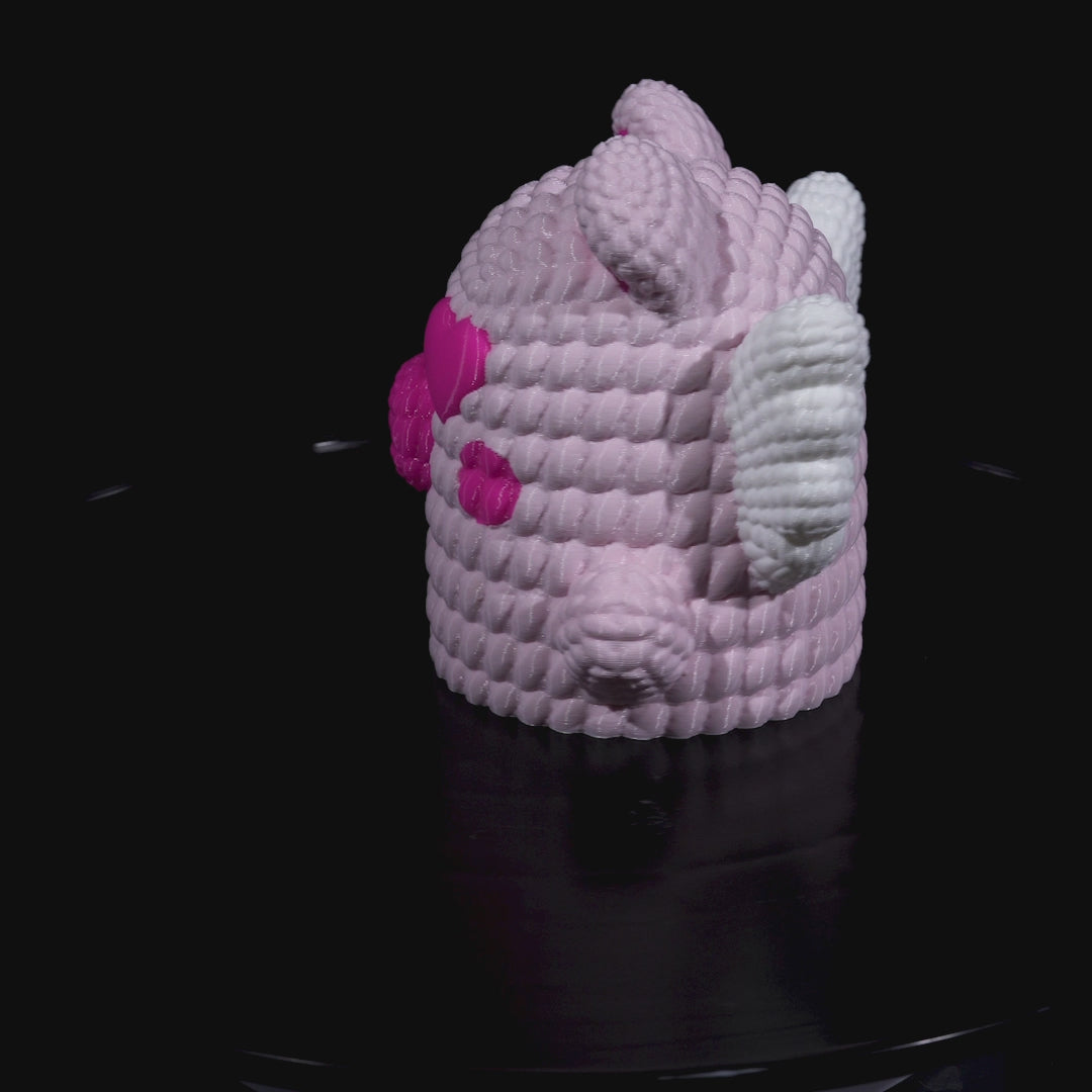 Pot décoratif cochon cœur