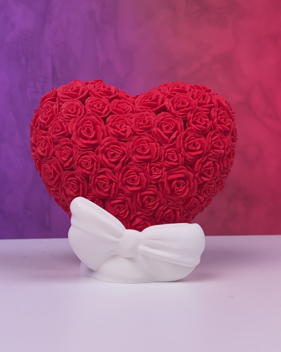 Lampe Cœur de Roses 3D